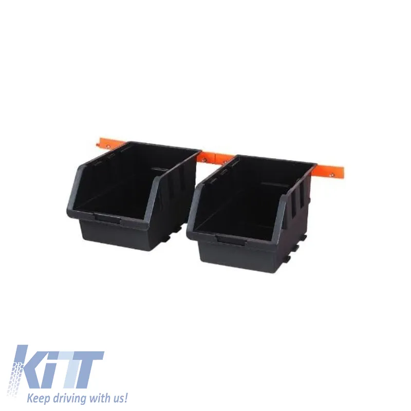 Plastic Tool Bin Organiser Set 4 Pcs 15 x 24 x 12.8cm Tactix 320606