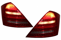 Plíres kit amaxómatos gia Mercedes-Benz S-Class W221 Ákroi Exatmíseon Fotistiká Píso Fóta LED 2005-2011 (LWB) A-Design-image-6027973