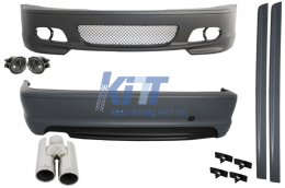 image-43-Plíres kit amaxómatos katállhlo gia BMW E46 98-05 Seirá 3 Koupé/ Kamprioléta M-Technik Schediasmós With Ákroi Exatmíseon ACS-schediasmós