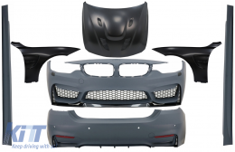 image-64-Plíres kit amaxómatos katállhlo gia BMW Seirá 4 F32 F33 (2013-02.2017) Schediasmós M4 me Kapó kapáki kai Mprostiná fterá Mavro