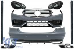image-70-Plíres kit amaxómatos me ákres exátmishs kai Fanária Emprós LED Xenón katállhlo gia Mercedes E-Class W212 (2013-2016) E63 Schediasmós