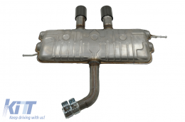 Plíres svsthma exatmíseos katállhlo gia VW Golf 5 R32 (2003-2007) Golf 6 R20 (2008-2013) Catback Muffler Piáno Mavro-image-6095451