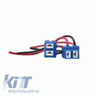 Plug H7 Ceramic Suitable for 2 Wires Red Black 15cm 2 Pieces