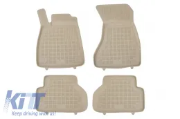 image-12-Podna prostirka Guma bež pogodna za AUDI A4 B9 (2015-) A5 F5 Sportback (2016-)