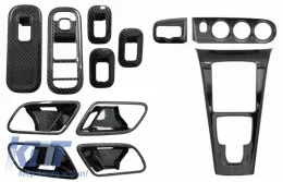 image-15-Poklopac gumba za unutarnje staklo prozora automobila s poklopcem vrata Ručka zdjela i konzola Nadzorna ploča i okvir Prednje svijetlo automobila pogodan za Mercedes A W177 V177 (2018+) Karbonska foli