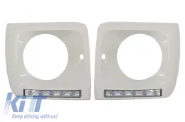 image-13-poklopci farova beo sa LED DRL dnevnim svetlima pogodnim za Mercedes G-Klasu V463 (1989-2012) G65 dizajn hrom