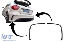 image-49-Poklopci stražnjeg branika Branik Bočne peraje prikladne za Mercedes A-Klasa W176 (2012-2018) Piano crna