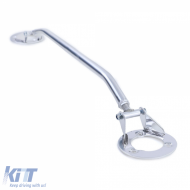 Polished front aluminum strut brace suitable for 3 Series BMW E36 6 cyl 320i 325i 90-99-image-6210074
