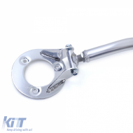 Polished front aluminum strut brace suitable for 3 Series BMW E36 6 cyl 320i 325i 90-99-image-6210077
