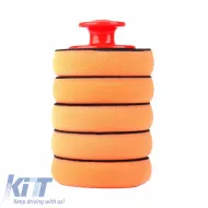 Polishing Sponges with Handle 10cm Set of 6 Pieces Orange Color-image-6306200