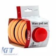 Polishing Sponges with Handle 10cm Set of 6 Pieces Orange Color-image-6306204