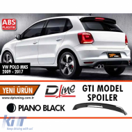 Polo Mk5 GTI Style Rear Spoiler Piano Black ABS / 2011-2018 - DTSV6026753