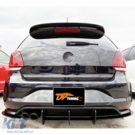 image-24-Polo Mk5 Max GTI Rear Diffuser + Splitter Matte Black Plastic / 2009-2017