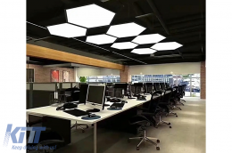 Polyélaios Exágonos HoneyComb Sýstima fotismoú orofís 6500K Diámetros 60cm fotismoú-image-6114627