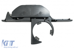 Portabicchieri anteriore adatto per BMW 5 Berlina Touring E39 1995-2004 RHD (Guida a destra) Nero-image-6075045
