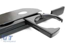Portabicchieri anteriore adatto per BMW 5 Berlina Touring E39 1995-2004 RHD (Guida a destra) Nero-image-6075046