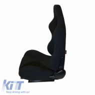 Poseidon sportülés szövet, teljesen fekete, pár (2 db)-image-6293684