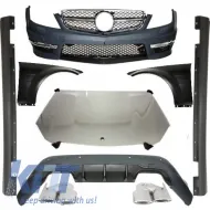 image-69-Potpuna pretvorba retrofit karoserije pogodna za Mercedes W204 C-klasa Facelift (2011-2014) C63 Dizjan