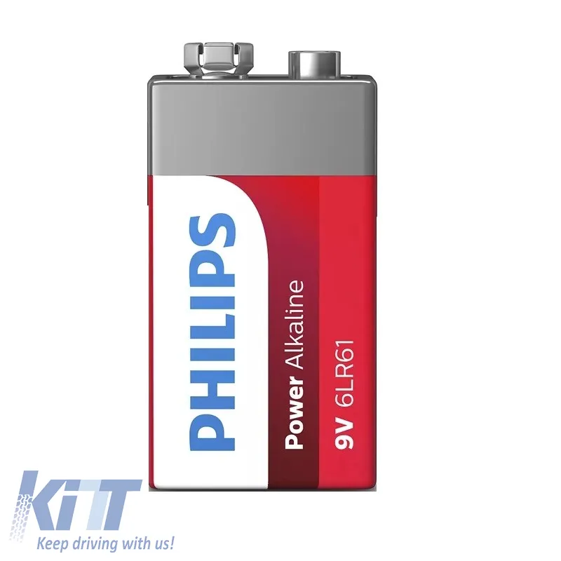 Power Alkaline Battery 9V 6LR61 suitable for Philips 1 Pc