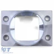Power pipe sports air filter connection adapter round 70mm to square 100x70mm-image-6277255