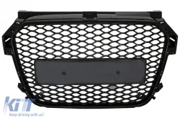 image-9-Prednja maska bez oznake prikladna za AUDI A1 8X (2010-2014) RS1 Dizjan Piano crna