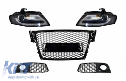 image-75-Prednja maska bez oznake s Poklopac svjetla za maglu i LED Prednja svijetla za dnevnu vožnju prikladna za AUDI A4 B8 (2008-2011) RS4 Dizjan