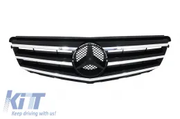 image-41-Prednja maska prikladna za MERCEDES Benz C-Klasa S204 Limuzina Karavan (2007-2014) Avangarde Chrome & Black