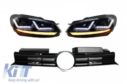image-40-Prednja maska prikladna za VW Golf VI (2008-2012) s Osram Xenon Prednja svijetla LED dinamičkim sekvencijalnim svjetlima za okretanje R20 Dizjan