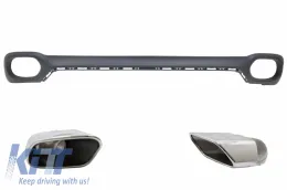 image-54-Prednja ralica/spojler branika stražnjeg odbojnika i četvrtasti Vrhovi auspuha prikladni za BMW X6 F16 V8 Dizjan M-Tech Stil