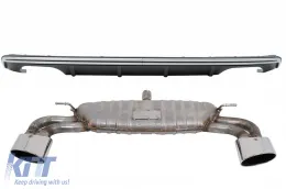 image-18-Prednja ralica/spojler branika stražnjeg odbojnika prikladan za Audi A3 8V Hatchback Sportback (2012-2015) s kompletnim ispušnim sustavom S3 Dizjan