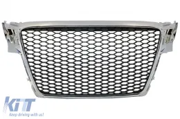 image-29-Prednja rešetka bez oznake prikladna za AUDI A4 B8 (2007-2012) Limuzina Avant RS Dizjan Chrome