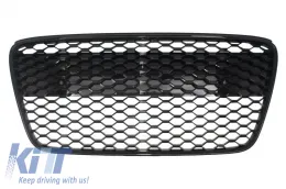 image-11-Prednja rešetka prikladna za AUDI R8 (2007-2012) Honeycomb Piano crna