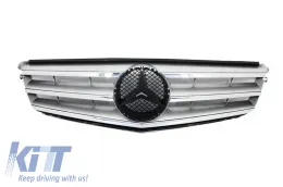 image-42-Prednja rešetka prikladna za MERCEDES Benz C-Klasa W204 S204 Limuzina Karavan (2007-2014) Avangarde Chrome & Srebrni