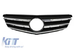 image-15-Prednja rešetka prikladna za MERCEDES Benz C-Klasa W204 S204 Limuzina Karavan (2007-2014) Avangarde Chrome&Black