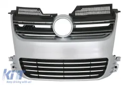 image-72-Prednja rešetka prikladna za VW Golf 5 V (2003-2007) R32 Dizjan brušeni aluminij