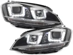 image-15-Prednja svijetla 3D LED DRL LED svjetla za skretanje prikladna za VW Golf 7 VII (2012.-gore) R-izgled Crna