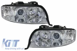 image-79-Prednja svijetla Angel Eyes Xenon pogodna za AUDI A6 4B (C5) (2001-2004) Limuzina Avant Chrome