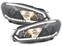 image-5-Prednja svijetla LED DRL za VW Golf VI 6 (2008-2012) crna