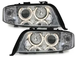 image-62-Prednja svijetla prikladna za Audi A6 C5 4B (06.2001-05.2004) Angel Eyes Chrome