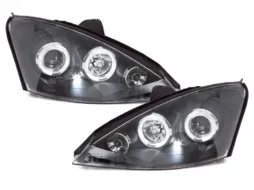 image-57-Prednja svijetla prikladna za Ford Focus (1998-2001) Angel Eyes 2 LED Halo felge crne