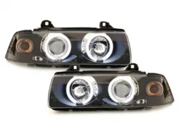 image-14-prednja svjetla prikladna za BMW E36 Kupe/ Kabrio 92-98_2 CCFL halo felge_crna