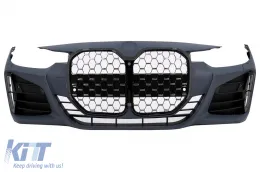 image-57-prednji branik pogodan za BMV serije 3 F30 F31 bez LCI i LCI (2011-2018) Konverzija u G80 M3 dizajn hrom grill-maska