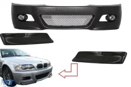 image-27-Prednji Branik prikladan za BMW serije 3 Kupe/ Kabrio/Sedat/Estate E46 (1998-2004) M3 Dizjan s Spliteri prednjeg Branik Carbon CSL Dizjan