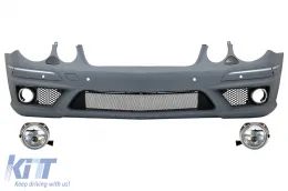 image-13-Prednji Branik prikladan za Mercedes W211 E-Class Facelift (2006-2009) s Projektori za svjetla za maglu