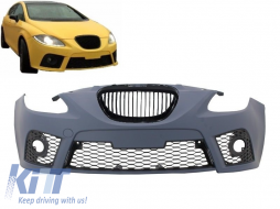 image-0-Prednji Branik prikladan za Seat Leon 1P (2004-2009) Cupra Dizjan sa središnjom prednjom rešetkom Projektor Donja rešetka