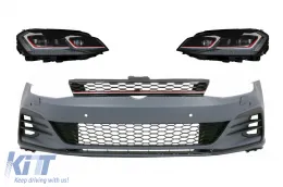 image-36-Prednji Branik prikladan za VW Golf VII 7 (2013-2017) s LED Prednja svijetla Sekvencijalna dinamička svjetla za okretanje 7.5 GTI Dizjan