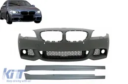 image-13-Prednji Branik s bočnim pragovima prikladan za BMW serije 5 F10 F11 Non LCI (07.2010-2013) Sedan Touring M-Technik Dizjan
