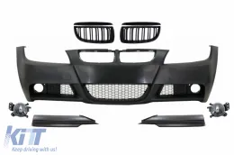 image-4-Prednji Branik s bubrežastim Maske i rubom Spojler prikladan za BMW serije 3 E90 Lip Sedan Touring (2004-2008) M-Technik Dizjan