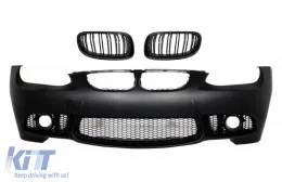 image-29-Prednji Branik s dvostrukim prugama rešetki za bubrege pogodan za BMW serije 3 E92 Maske (2006-2009) bez PDC-a i projektora