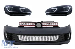 image-35-Prednji Branik s Prednja svijetla LED Srebrni dinamička sekvencijalna svjetla za skretanje prikladna za VW Golf VI 6 (2008-2013) GTI G7.5 Dizjan